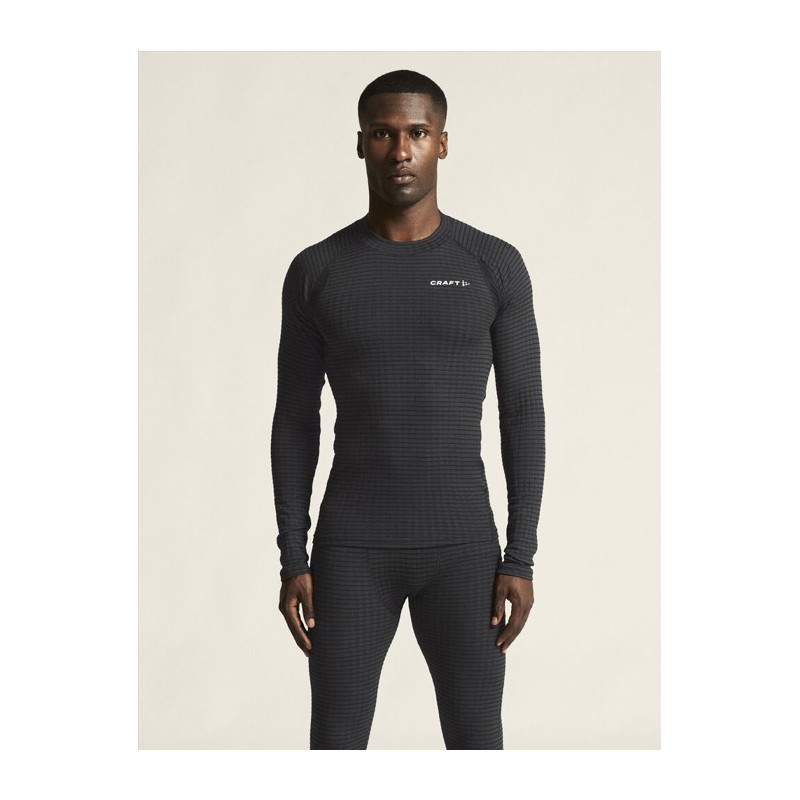 CRAFT 19% VOLNENA MOŠKA MAJICA Z DOLGIMI ROKAVI WOOL EXTREME X LS 2 BLACK - AKTIVNO PERILO