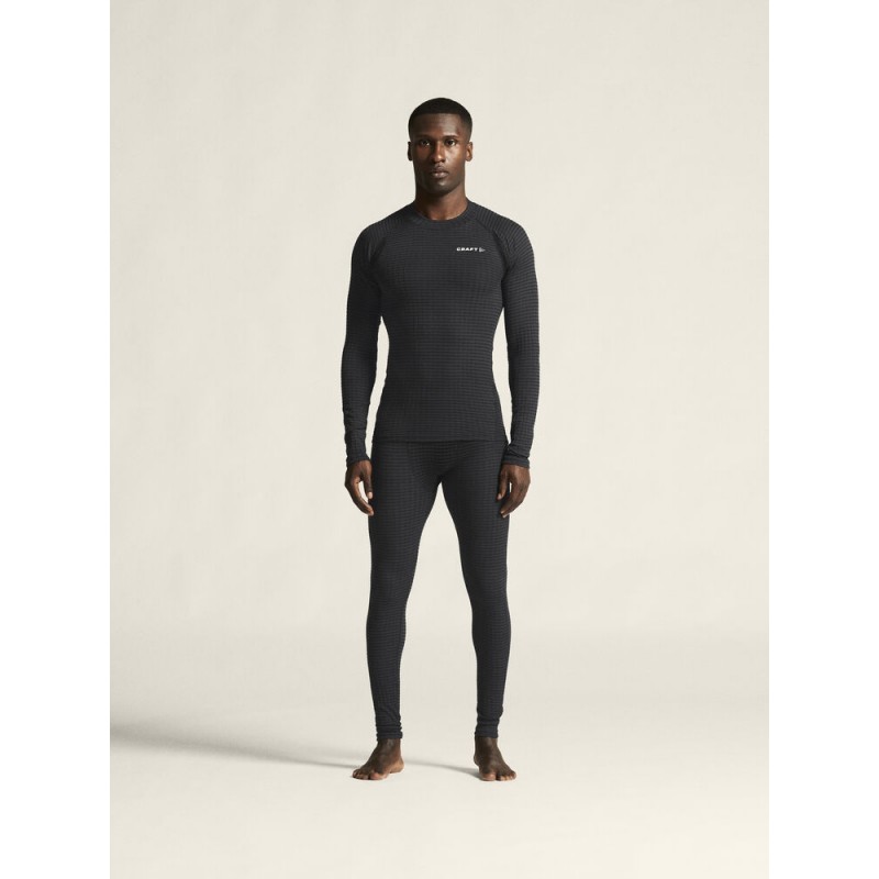 CRAFT 19% VOLNENA MOŠKA MAJICA Z DOLGIMI ROKAVI WOOL EXTREME X LS 2 BLACK - AKTIVNO PERILO