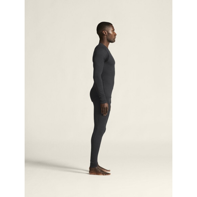 CRAFT 19% VOLNENA MOŠKA MAJICA Z DOLGIMI ROKAVI WOOL EXTREME X LS 2 BLACK - AKTIVNO PERILO