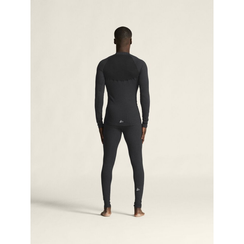 CRAFT 19% VOLNENA MOŠKA MAJICA Z DOLGIMI ROKAVI WOOL EXTREME X LS 2 BLACK - AKTIVNO PERILO