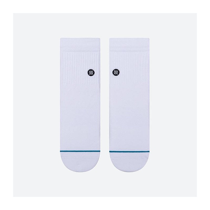 STANCE NOGAVICE ICON QUARTER WHITE