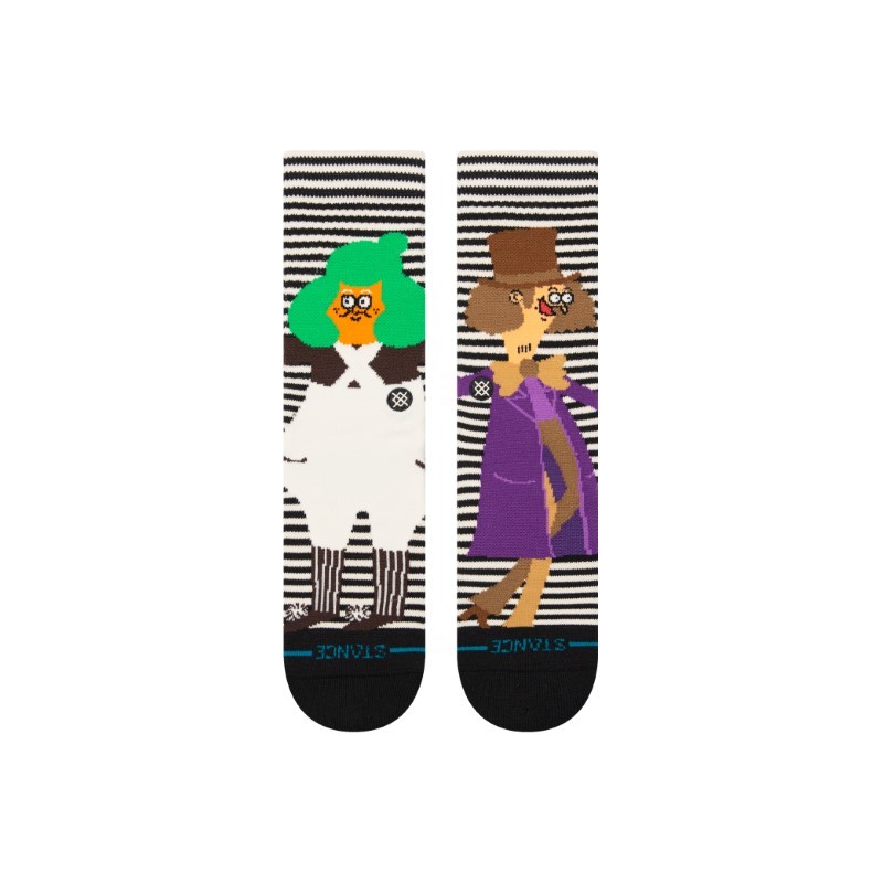 stance nogavice CHARLIE oompa loompa blackwhite crew