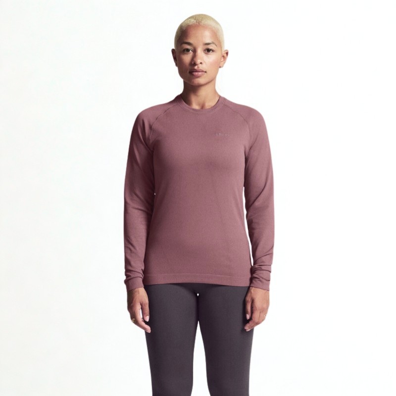 CRAFT ŽENSKA MAJICA Z DOLGIMI ROKAVI ACTIVE COMFORT 2 PUDRASTO ROZA ROSE BROWN - AKTIVNO PERILO