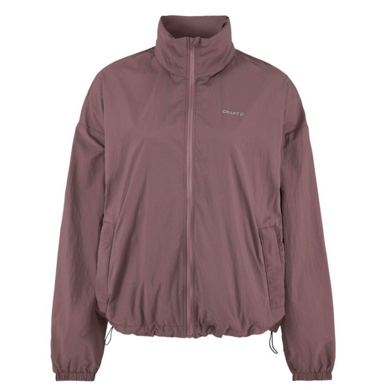 CRAFT ŽENSKA JAKNA/VETROVKA ADV ESSENCE OVERSIZED WIND JACKET PUDRASTO VIJOLIČNA FLINT