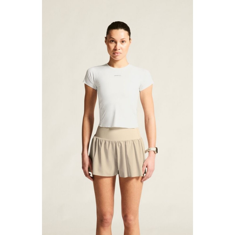 CRAFT ŽENSKA KRAJŠA MAJICA S KRATKIMI ROKAVI PRO HYPERVENT CROPPED TEE BELA WHITE