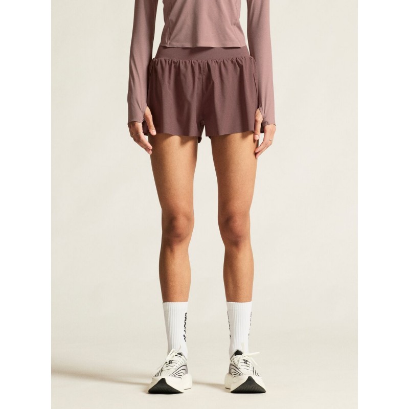 CRAFT ŽENSKE ŠIROKE KRATKE HLAČE PRO HYPERVENT WIDE SHORTS PUDRASTO VIJOLIČNA FLINT