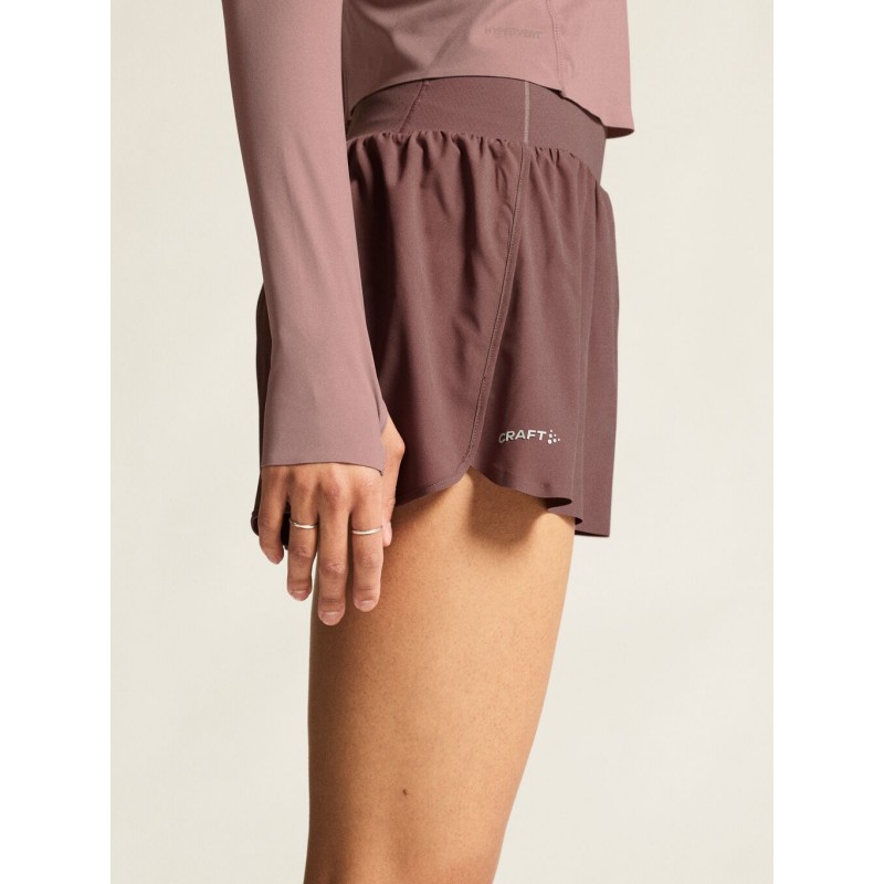 CRAFT ŽENSKE ŠIROKE KRATKE HLAČE PRO HYPERVENT WIDE SHORTS PUDRASTO VIJOLIČNA FLINT