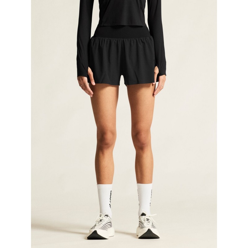CRAFT ŽENSKE ŠIROKE KRATKE HLAČE PRO HYPERVENT WIDE SHORTS ČRNA BLACK