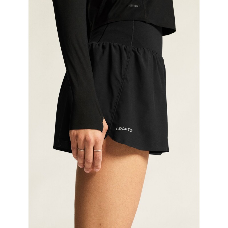 CRAFT ŽENSKE ŠIROKE KRATKE HLAČE PRO HYPERVENT WIDE SHORTS ČRNA BLACK
