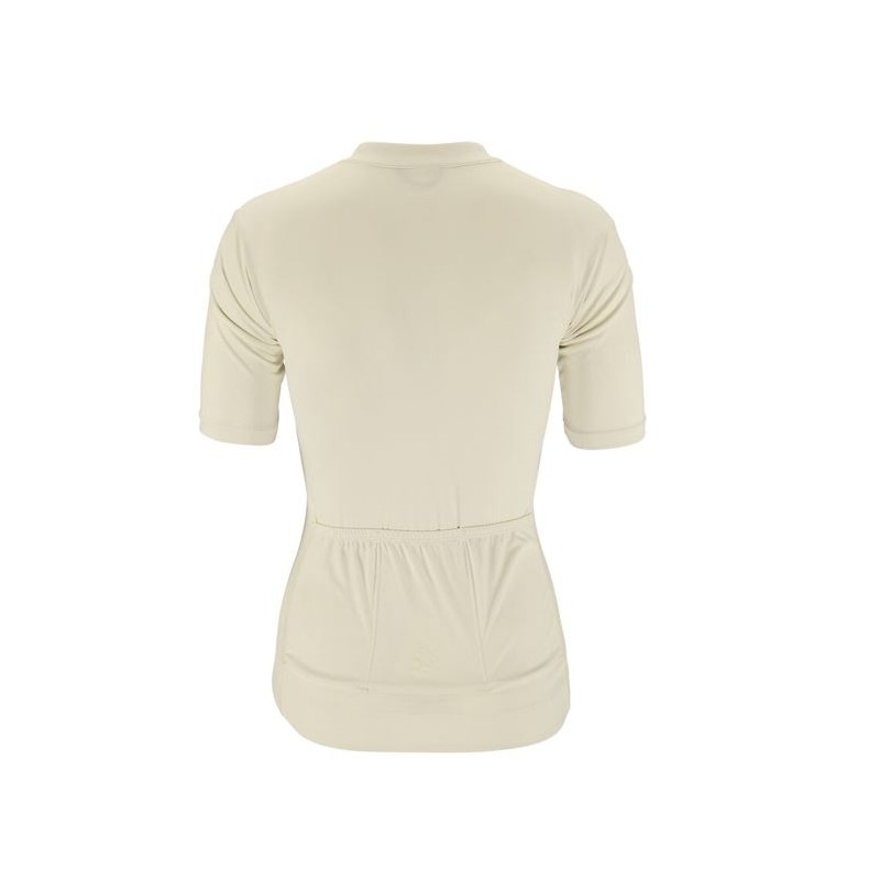 CRAFT ŽENSKA KOLESARSKA MAJICA S KRATKIMI ROKAVI Z ZADRGO CORE ENDUR LOGO JERSEY BEŽ TOFU