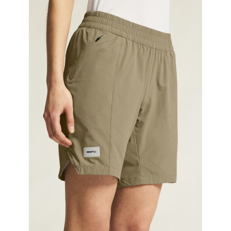 CRAFT ŽENSKE KOLESARSKE KRATKE HLAČE S SNEMLJIVO PODLOŽKO CORE EVERYDAY SHORTS W PAD W TEMNO BEŽ RAW