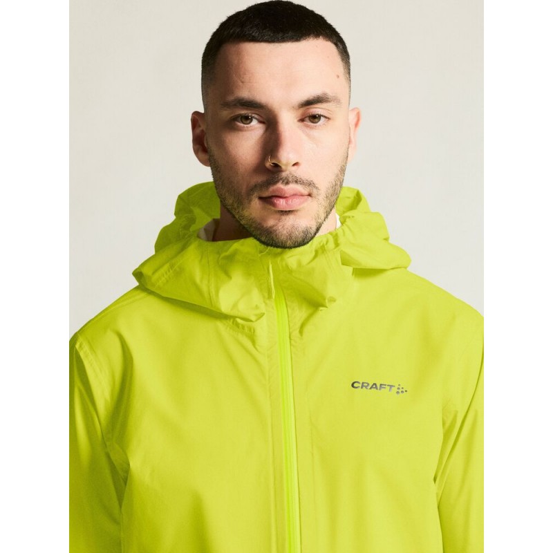 CRAFT MOŠKA VODOODPORNA JAKNA CORE HYDRO JKT NEON RUMENA FLUMINO