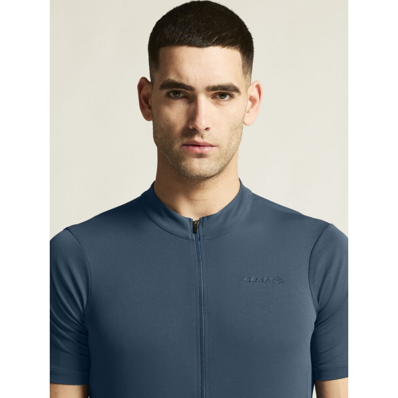 CRAFT MOŠKA KOLESARSKA MAJICA S KRATKIMI ROKAVI Z ZADRGO CORE EVERYDAY SS JERSEY TEMNO MODRA NORTH