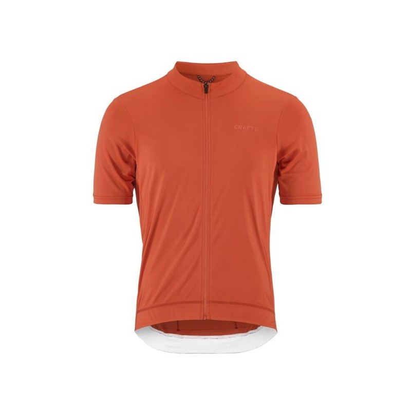 CRAFT MOŠKA KOLESARSKA MAJICA S KRATKIMI ROKAVI Z ZADRGO CORE EVERYDAY SS JERSEY ORANŽNO-RDEČA CARNEOL