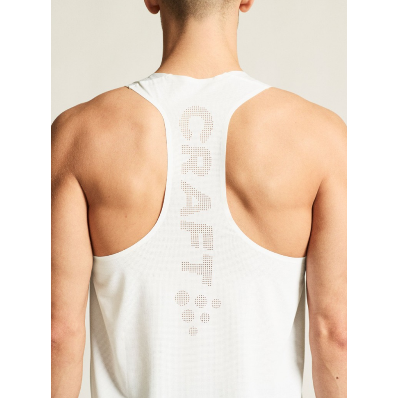 CRAFT MOŠKA TEKMOVALNA MAJICA BREZ ROKAVOV PRO RACE DAY SINGLET 2 BELA WHITE