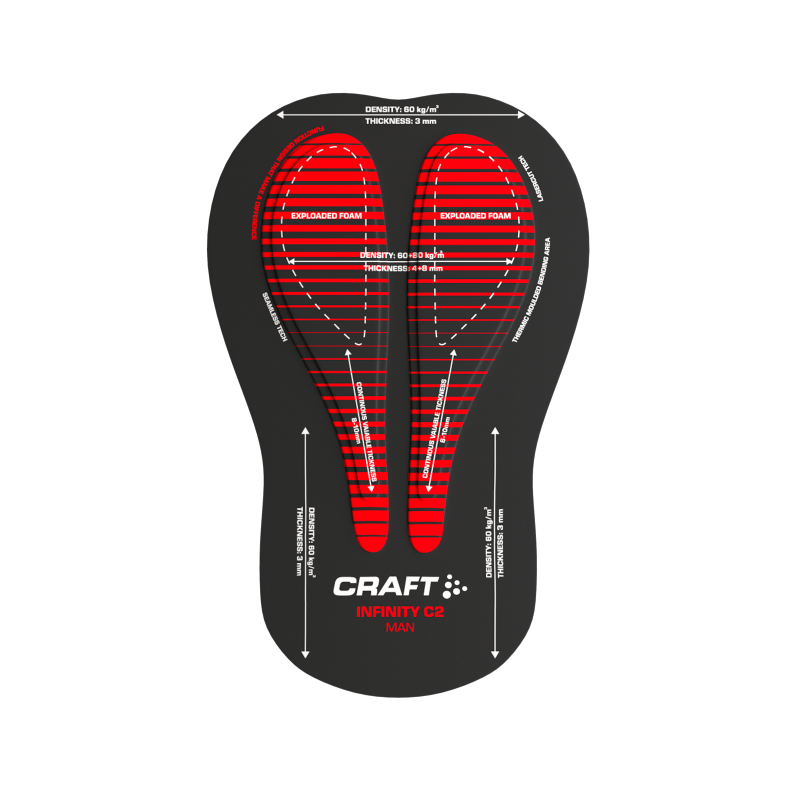 craft moške kolesarske hlače adv subz lumen black/flumin - C2