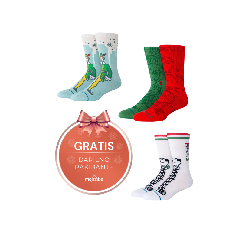 Stance paket crew nogavic za božične navdušence, darilno pakiranje