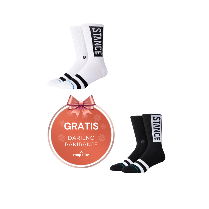 Stance paket crew bombažnih nogavic za prosti čas, darilno pakiranje