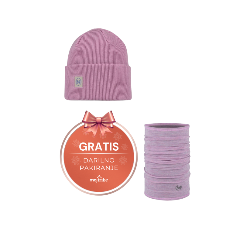 Ženski BUFF® multišport paket pletena kapa in merino tuba, darilno pakiranje