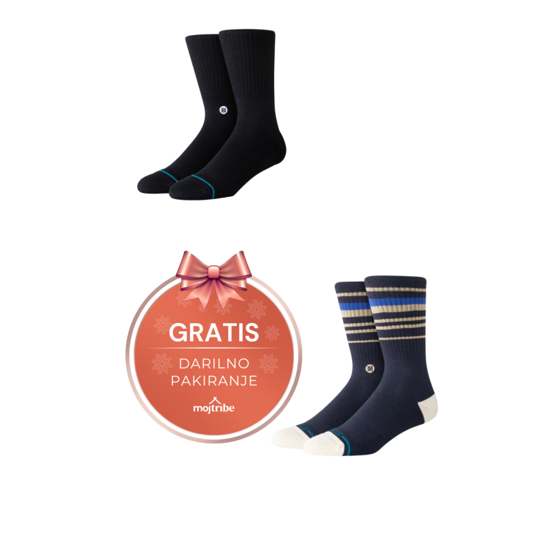 Stance paket bombažnih crew nogavic za prosti čas, darilno pakiranje