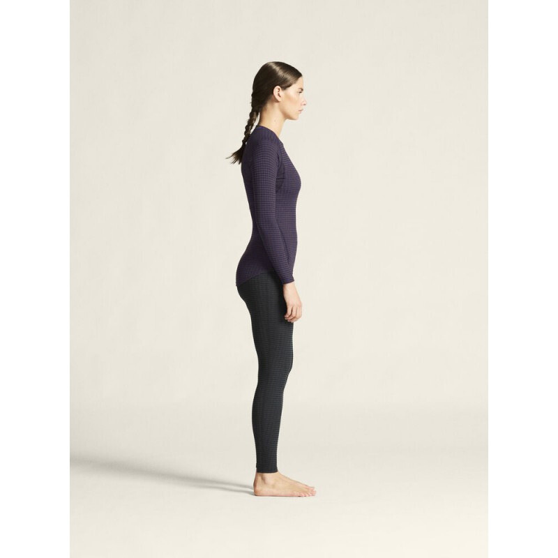 CRAFT 19% VOLNENA ŽENSKA MAJICA Z DOLGIMI ROKAVI WOOL EXTREME X LS 2 DK PLUM TEMNO VIJOLIČNA - AKTIVNO PERILO