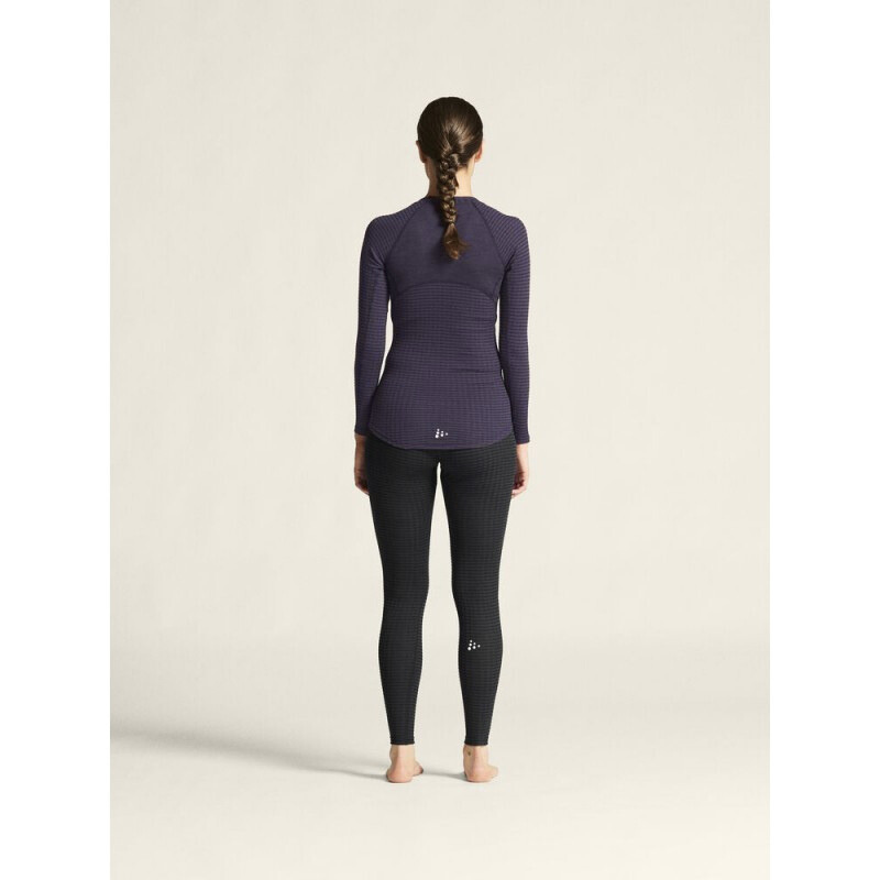 CRAFT 19% VOLNENA ŽENSKA MAJICA Z DOLGIMI ROKAVI WOOL EXTREME X LS 2 DK PLUM TEMNO VIJOLIČNA - AKTIVNO PERILO