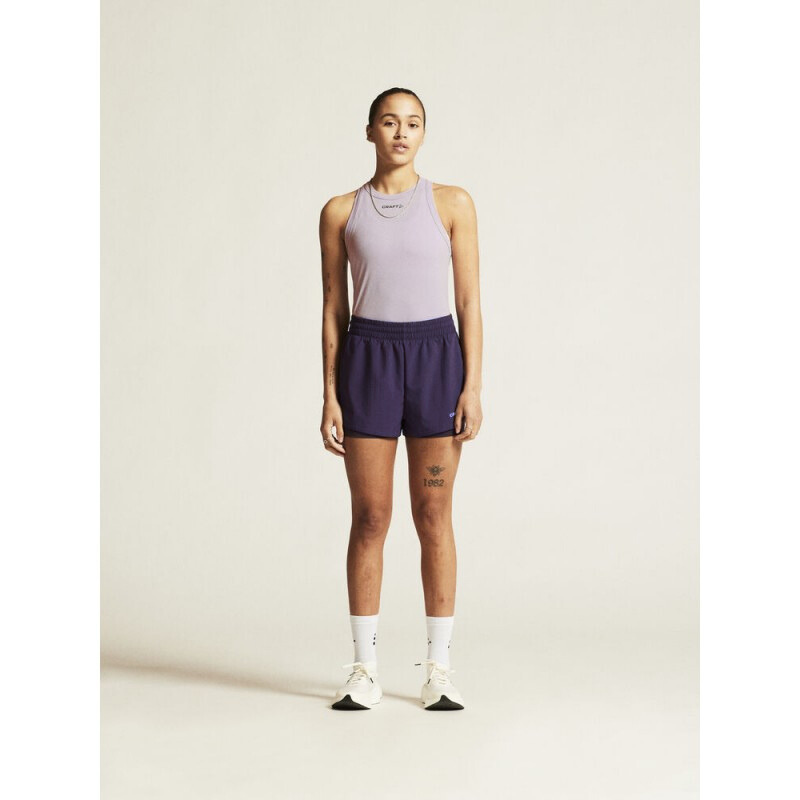 CRAFT ŽENSKE KRATKE HLAČE ADV ESSENCE 2-IN-1 SHORTS 2 TEMNO VIJOLIČNA DK PLUM