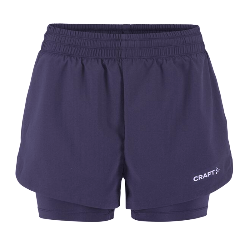 CRAFT ŽENSKE KRATKE HLAČE ADV ESSENCE 2-IN-1 SHORTS 2 TEMNO VIJOLIČNA DK PLUM