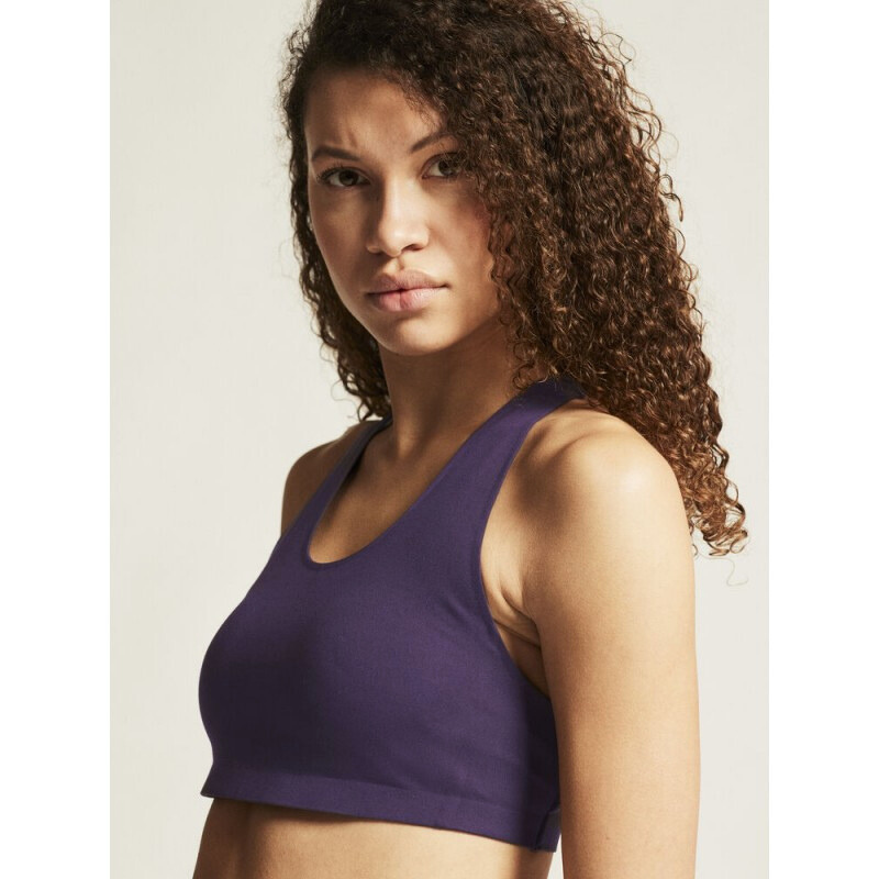 CRAFT PODLOŽEN ŽENSKI ŠPORTNI MODRČEK COLLECTIVE PADDED SPORTS BRA TEMNO VIJOLIČNA DK PLUM