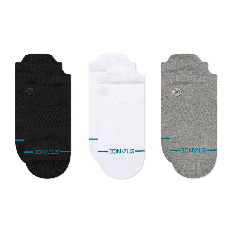 STANCE NOGAVICE ICON LOW TAB 3 PACK BLACK