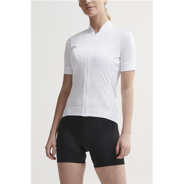 craft ženska kolesarska majica s kratkimi rokavi essence jersey tight fit bela white