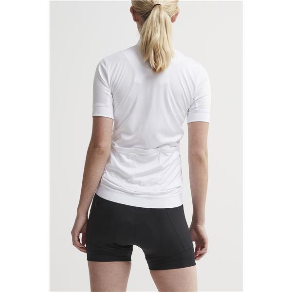 craft ženska kolesarska majica s kratkimi rokavi essence jersey tight fit bela white