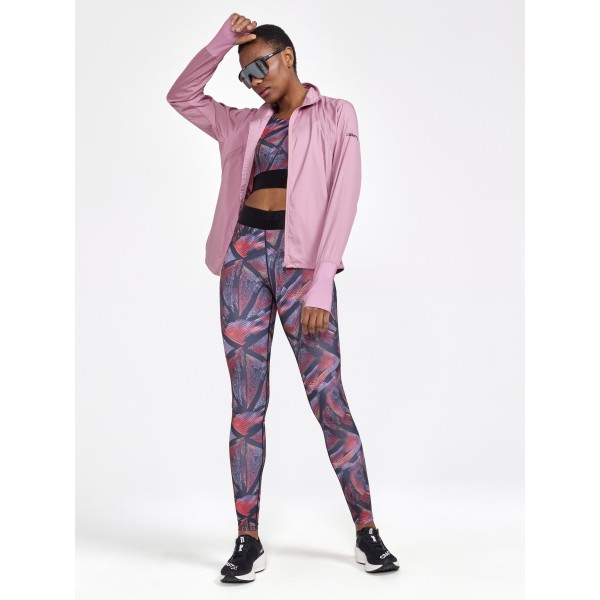 CRAFT ŽENSKE DOLGE PAJKICE CORE ESSENCE TIGHTS VIJOLIČNE IN ČRNE BLACK-LAVENDER