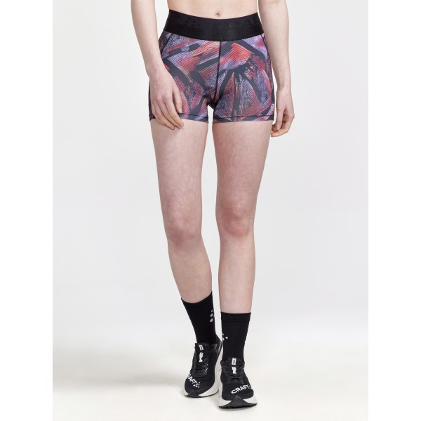 CRAFT ŽENSKE KRATKE PAJKICE CORE ESSENCE HOT PANTS VIJOLIČNA IN ČRNA BLACK-LAVENDER