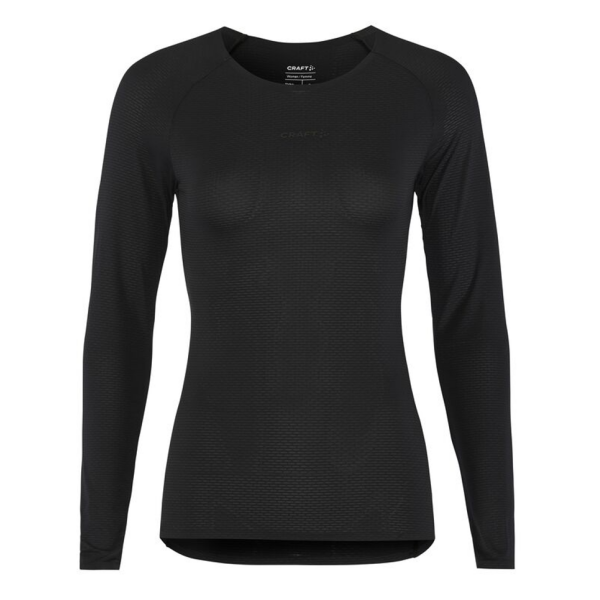 CRAFT ŽENSKA MREŽASTA MAJICA Z DOLGIMI ROKAVI PRO ACTIVE NANOWEIGHT LS ČRNA BLACK/BLACK - AKTIVNO PERILO