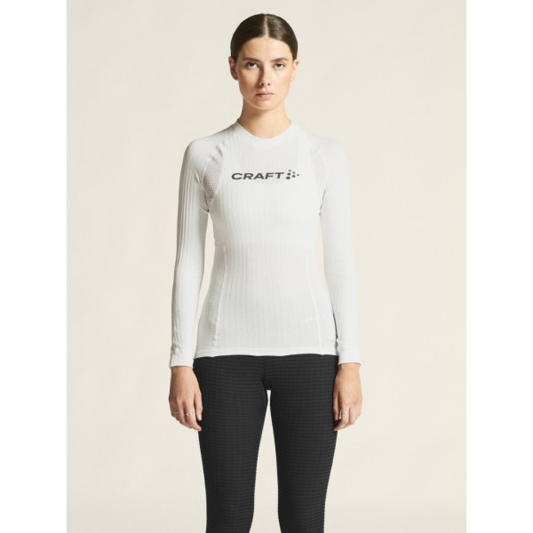 CRAFT ŽENSKA MAJICA Z DOLGIMI ROKAVI PRO ACTIVE EXTREME WHITE/BLAZE - AKTIVNO PERILO