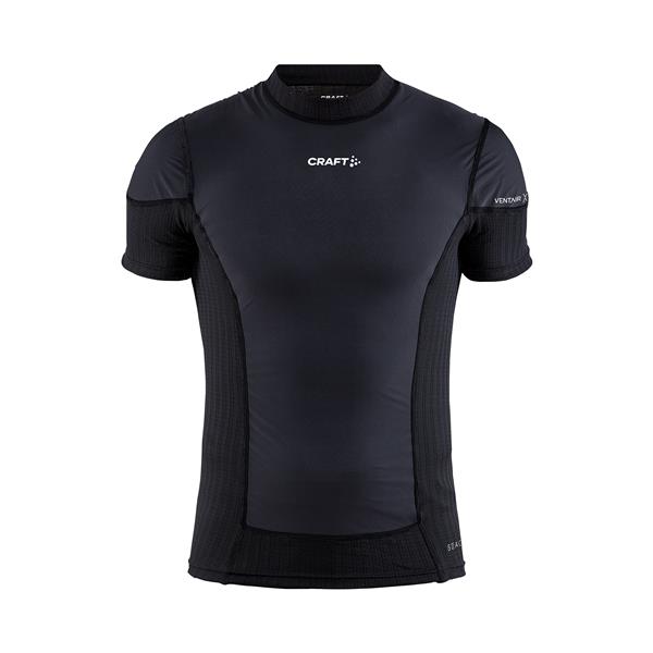 craft moška majica s kratkimi rokavi s protivetrno membrano extreme x wind black/granite - aktivno perilo