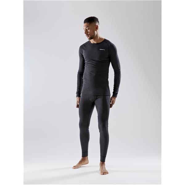 CRAFT MOŠKI VOLNEN MERINO SET WOOL MERINO BLACK MELANGE-AKTIVNO PERILO 