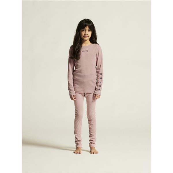 CRAFT OTROŠKI THERMAL BASELAYER SET SVETLO ROZA CHARM/DK PLUM -AKTIVNO PERILO 
