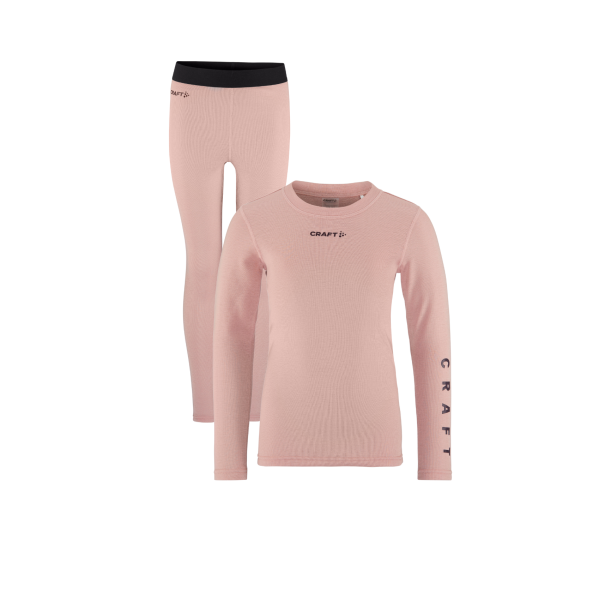 CRAFT OTROŠKI THERMAL BASELAYER SET SVETLO ROZA CHARM/DK PLUM -AKTIVNO PERILO 