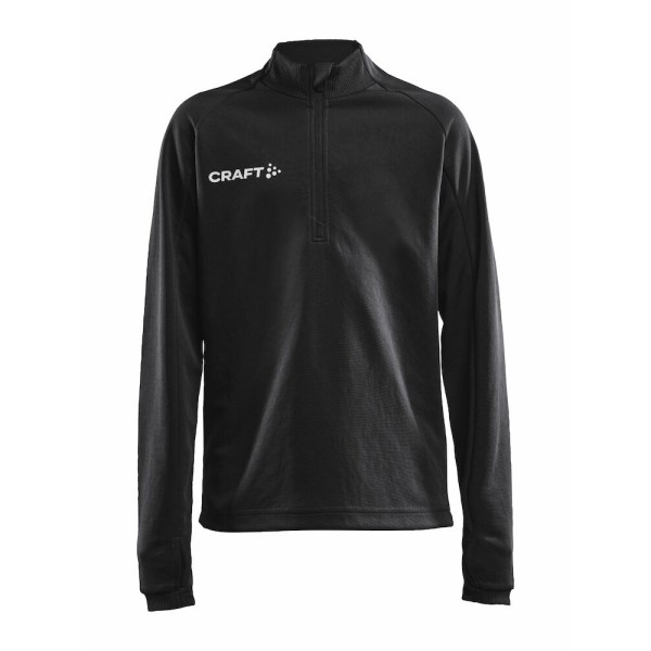 CRAFT OTROŠKI ŠPORTNI PULI Z ZADRGO EVOLVE HALFZIP JUNIOR BLACK