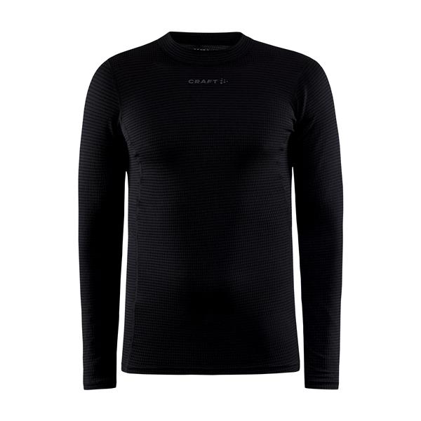 craft volnena 20% merino moška majica z dolgimi rokavi pro wool extreme x ls black - aktivno perilo