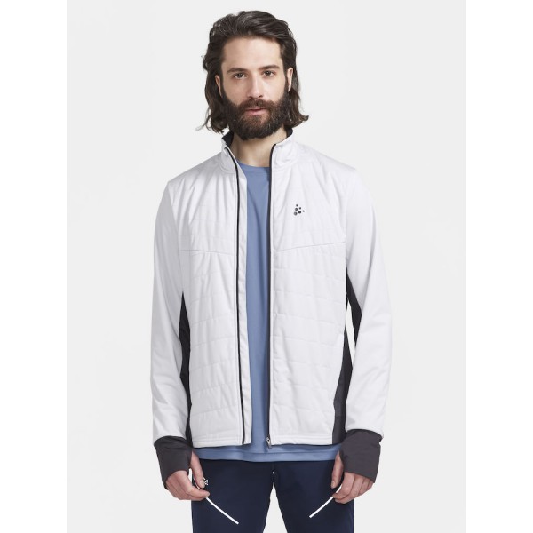 craft moška jakna ADV ESSENCE WARM JACKET BELA IN ČRNA  ASH-SLATE