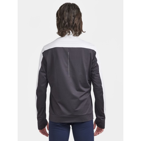 craft moška jakna ADV ESSENCE WARM JACKET BELA IN ČRNA  ASH-SLATE