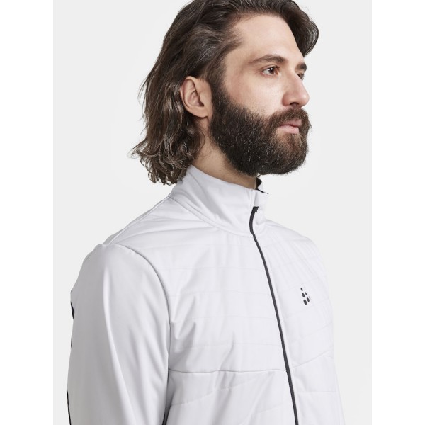 craft moška jakna ADV ESSENCE WARM JACKET BELA IN ČRNA  ASH-SLATE