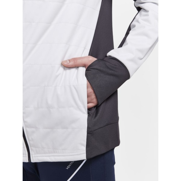 craft moška jakna ADV ESSENCE WARM JACKET BELA IN ČRNA  ASH-SLATE