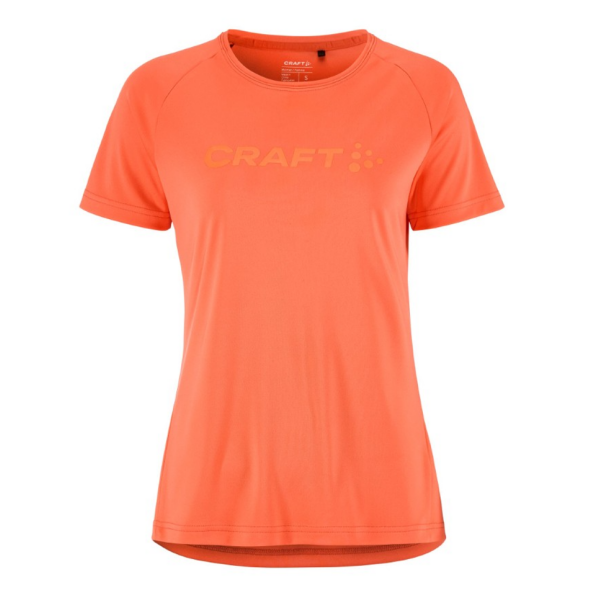 CRAFT ŽENSKA MAJICA S KRATKIMI ROKAVI CORE ESSENCE LOGO TEE KORALNO ORANŽNA TRACE