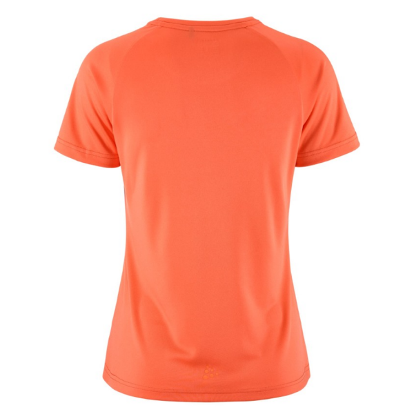 CRAFT ŽENSKA MAJICA S KRATKIMI ROKAVI CORE ESSENCE LOGO TEE KORALNO ORANŽNA TRACE