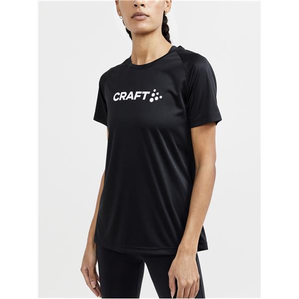 CRAFT ŽENSKA MAJICA S KRATKIMI ROKAVI CORE ESSENCE LOGO TEE BLACK 
