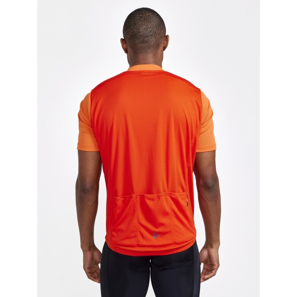 CRAFT MOŠKA KOLESARSKA MAJICA S KRATKIMI ROKAVI CORE ENDUR LOGO JERSEY HEAT - ORANŽNA CRACKLE